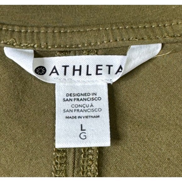 Athleta Women's L Large Green Outbound Twist Tee with FLAW - Picture 7 of 10